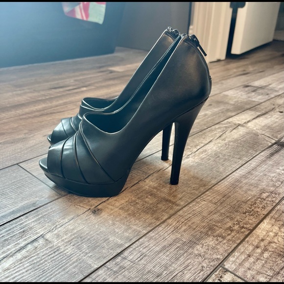 ELLE women’s high heel booties with small open toe - Picture 3 of 11